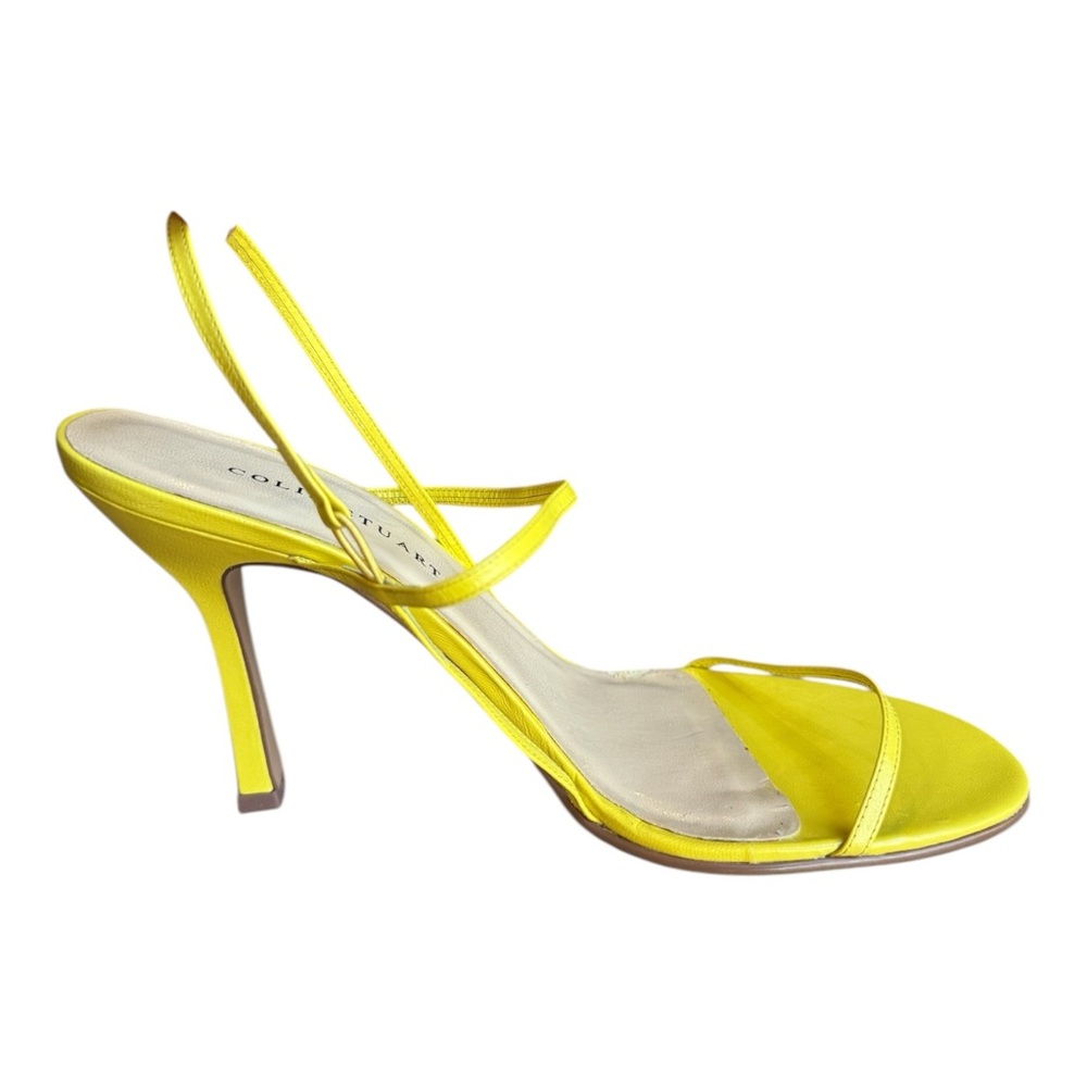 NEW! Colin Stuart Y2K Leather Strappy Yellow Heels Womens Size 7.5